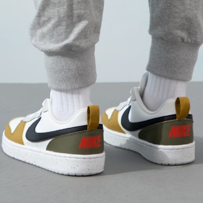 (Youth) Nike Court Borough Low Recraft 'White Olive Tan' HF0744-109 Lookbook (Youth) Nike Court Borough Low Recraft 'White Olive Tan' HF0744-109