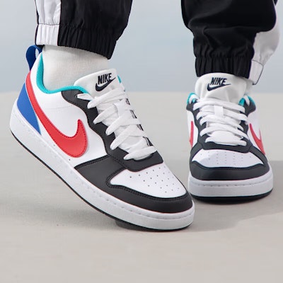 (JR) Nike Court Borough Low Recraft 'Putih Merah Hitam Biru' HF0742-161 Lookbook (JR) Nike Court Borough Low Recraft 'Putih Merah Hitam Biru' HF0742-161