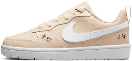 (Youth) Nike Court Borough Low Recraft SE 'Embroidered Floral' FZ3136-100 (Youth) Nike Court Borough Low Recraft SE 'Embroidered Floral' FZ3136-100