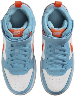 (Youth) Nike Court Borough Mid 2 'Aquarius Blue Total Orange' HF4791-407 Lookbook (Youth) Nike Court Borough Mid 2 'Aquarius Blue Total Orange' HF4791-407