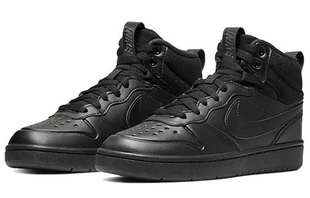 (JR) Nike Court Borough Mid 2 'Hitam' BQ5440-001 Lookbook (JR) Nike Court Borough Mid 2 'Hitam' BQ5440-001