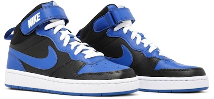 (JR) Nike Court Borough Mid 2 'Hitam Game Royal' DM8872-001 Cheap (JR) Nike Court Borough Mid 2 'Hitam Game Royal' DM8872-001