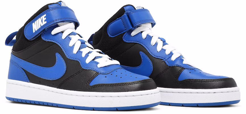 (Youth) Nike Court Borough Mid 2 'Black Game Royal' DM8872-001 Cheap (Youth) Nike Court Borough Mid 2 'Black Game Royal' DM8872-001