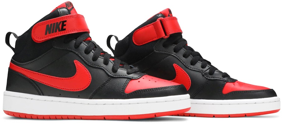 (Youth) Nike Court Borough Mid 2 'Bred' CD7782-003 Cheap (Youth) Nike Court Borough Mid 2 'Bred' CD7782-003