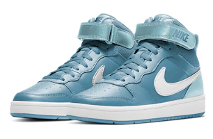 Lookbook Nike Court Borough 復古百搭 休閒 中筒 板鞋 GS 湖水藍
