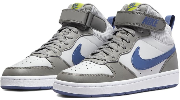 (JR) Nike Court Borough Mid 2 'Kelabu Putih Biru' CD7782-007 Lookbook (JR) Nike Court Borough Mid 2 'Kelabu Putih Biru' CD7782-007
