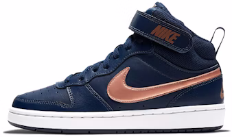 (Youth) Nike Court Borough Mid 2 'Navy Metallic Red Bronze' CD7782-400 (Youth) Nike Court Borough Mid 2 'Navy Metallic Red Bronze' CD7782-400