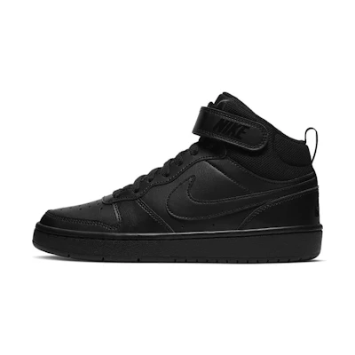 (Youth) Nike Court Borough Mid 2 'Triple Black'