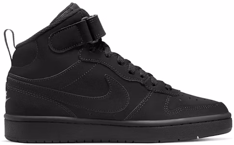 Lookbook Nike Court Borough Mid 2 (GS) 黑 - Nike Court Borough 中筒 2 (GS) 黑色