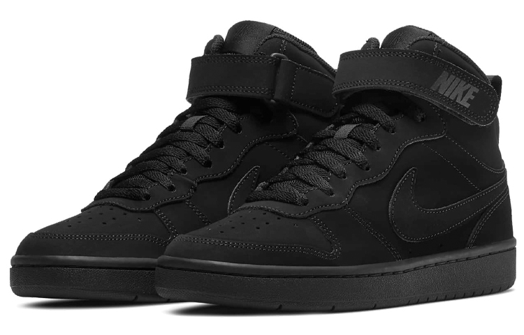 Shop (JR) Nike Court Borough Mid 2 ''Triple Black'' Sneakers Zwart CW5867-001