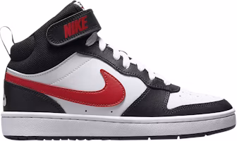 (Youth) Nike Court Borough Mid 2 'White Black University Red' DO5889-161 (Youth) Nike Court Borough Mid 2 'White Black University Red' DO5889-161