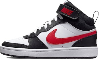 (Youth) Nike Court Borough Mid 2 'White Black University Red' DO5889-161 (Youth) Nike Court Borough Mid 2 'White Black University Red' DO5889-161