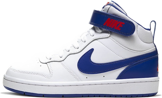 (JR) Nike Court Borough Mid 2 'Blanco Game Royal' CD7782-101 Buy (JR) Nike Court Borough Mid 2 'Blanco Game Royal' CD7782-101