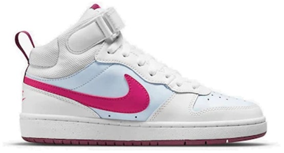 Nike Court Borough Mid 2 休閒 輕便 中筒 板鞋 GS 白藍粉 Order Nike Court Borough Mid 2 休閒 輕便 中筒 板鞋 GS 白藍粉