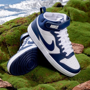 (JR) Nike Court Borough Mid 2 'Blanco Azul Señal' CD7782-107 Sizing (JR) Nike Court Borough Mid 2 'Blanco Azul Señal' CD7782-107