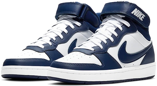 (JR) Nike Court Borough Mid 2 'Blanco Azul Señal' CD7782-107 1