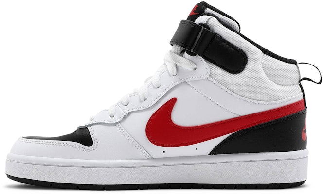 (Youth) Nike Court Borough Mid 2 'White University Red' CD7782-110 Lookbook (Youth) Nike Court Borough Mid 2 'White University Red' CD7782-110