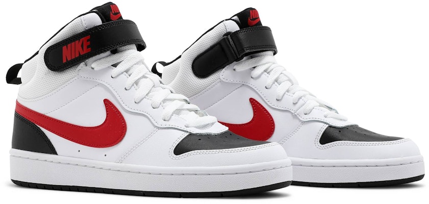(Youth) Nike Court Borough Mid 2 'White University Red' CD7782-110 Cheap (Youth) Nike Court Borough Mid 2 'White University Red' CD7782-110