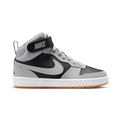 (Youth) Nike Court Borough Mid 2 Black Light Smoke Grey Gum