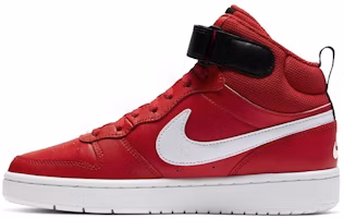 (Youth) Nike Court Borough Mid 2 Sneakers Red/White CD7782-600 (Youth) Nike Court Borough Mid 2 Sneakers Red/White CD7782-600