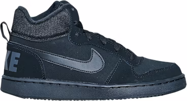 (Youth) Nike Court Borough Mid 'Triple Black' 839977-001 (Youth) Nike Court Borough Mid 'Triple Black' 839977-001