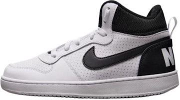 (Youth) Nike Court Borough Mid White Black 839977-101 (Youth) Nike Court Borough Mid White Black 839977-101