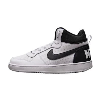 (Youth) Nike Court Borough Mid White Black