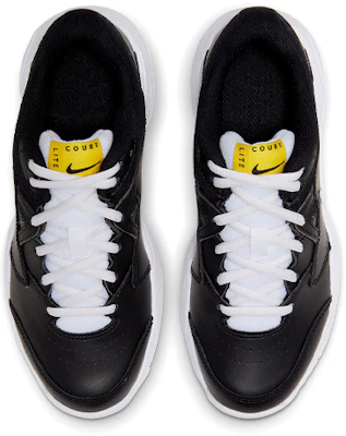 (JR) Nike Court Jr. Lite 2 ''Noir Jaune Blanc'' CD0440-002 Shop (JR) Nike Court Jr. Lite 2 ''Noir Jaune Blanc'' CD0440-002