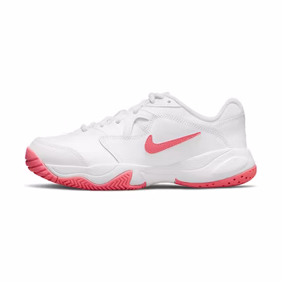 (Youth) Nike Court Jr. Lite 2 Low-Top Tennis Shoes Pink/White
