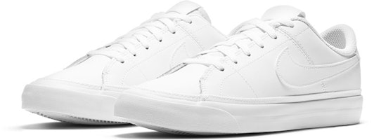 Nike Court Legacy 防滑耐磨 低筒 板鞋 GS 純白 Lookbook Nike Court Legacy 防滑耐磨 低筒 板鞋 GS 純白