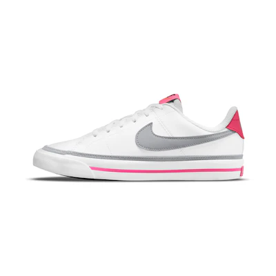 (Youth) Nike Court Legacy 'White Pink Prime Light Smoke Grey'