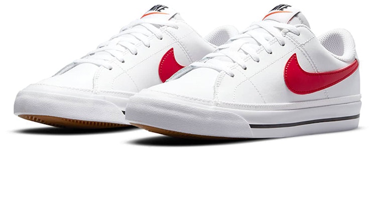 Nike Court Legacy 防滑減震 低筒 板鞋 GS 白紅 Lookbook Nike Court Legacy 防滑減震 低筒 板鞋 GS 白紅