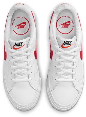 Nike Court Legacy 防滑減震 低筒 板鞋 GS 白紅 Shop Nike Court Legacy 防滑減震 低筒 板鞋 GS 白紅