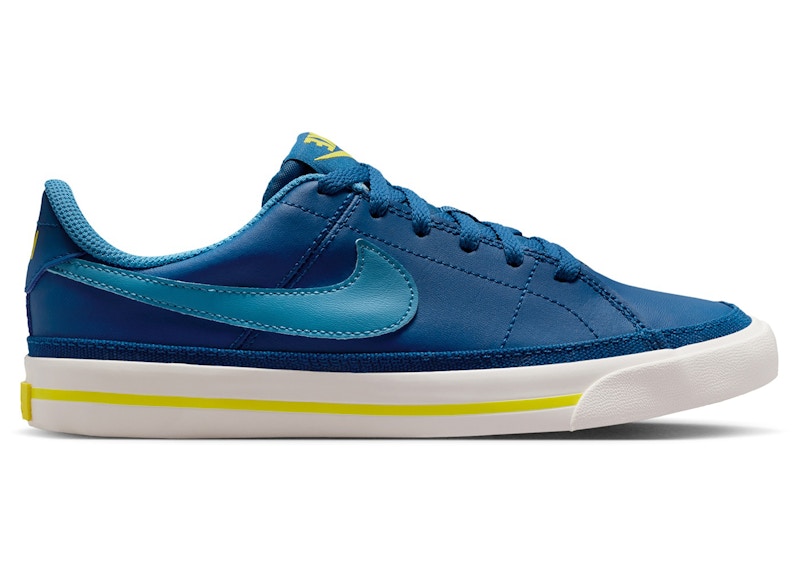 (Youth) Nike Court Legacy Court Blue Sonic Yellow DA5380-402