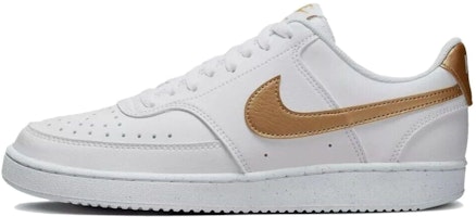 (Women) Nike Court Vision Low Next Nature 'White Metallic Gold' DH3158-105 (Women) Nike Court Vision Low Next Nature 'White Metallic Gold' DH3158-105