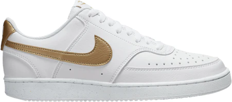 (Youth) Nike Court Vision Low Next Nature 'White Metallic Gold' DH3158-105 (Youth) Nike Court Vision Low Next Nature 'White Metallic Gold' DH3158-105