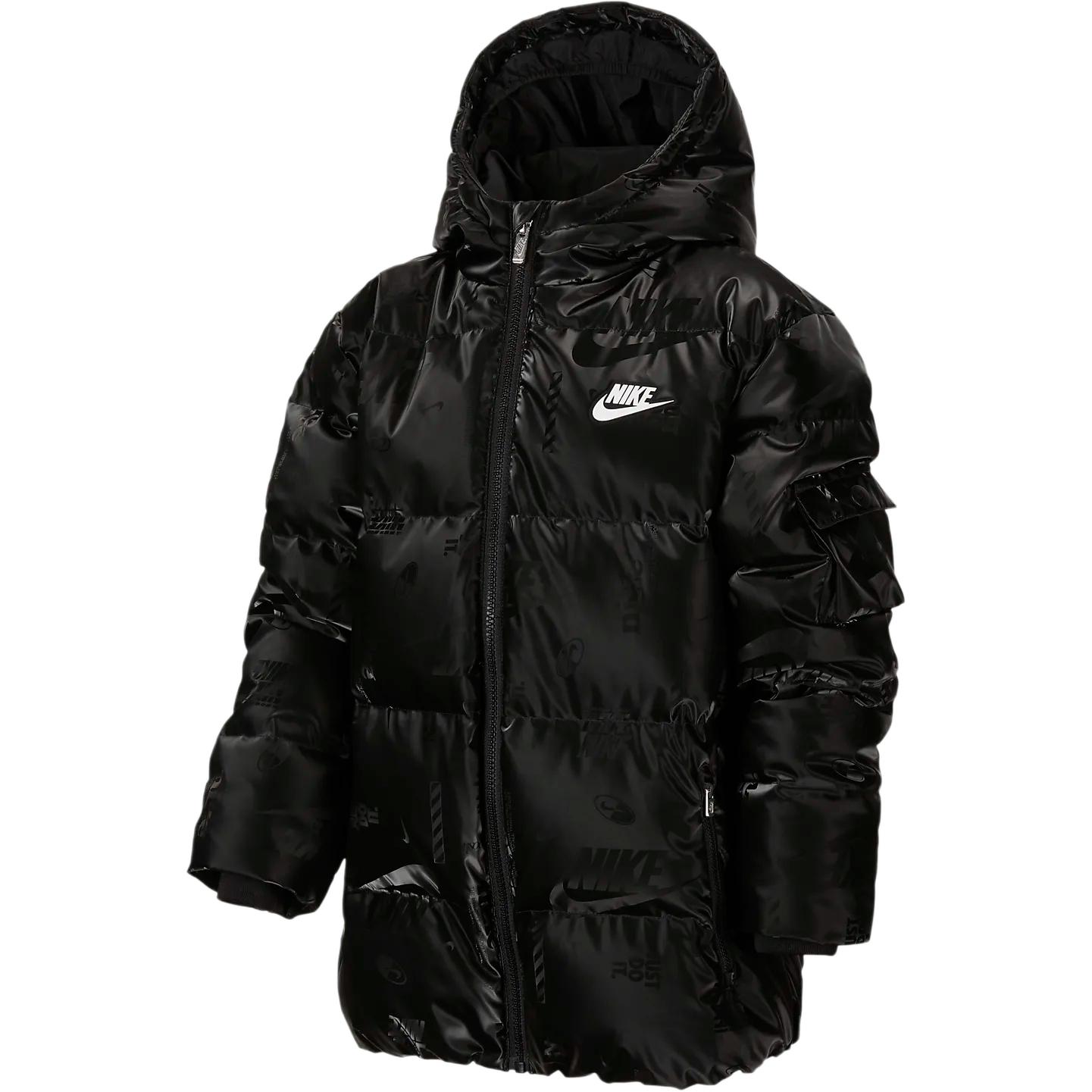(Youth) Nike DNA Youth Black Hooded Down Jacket Stylish and Comfortable HQ7176-010