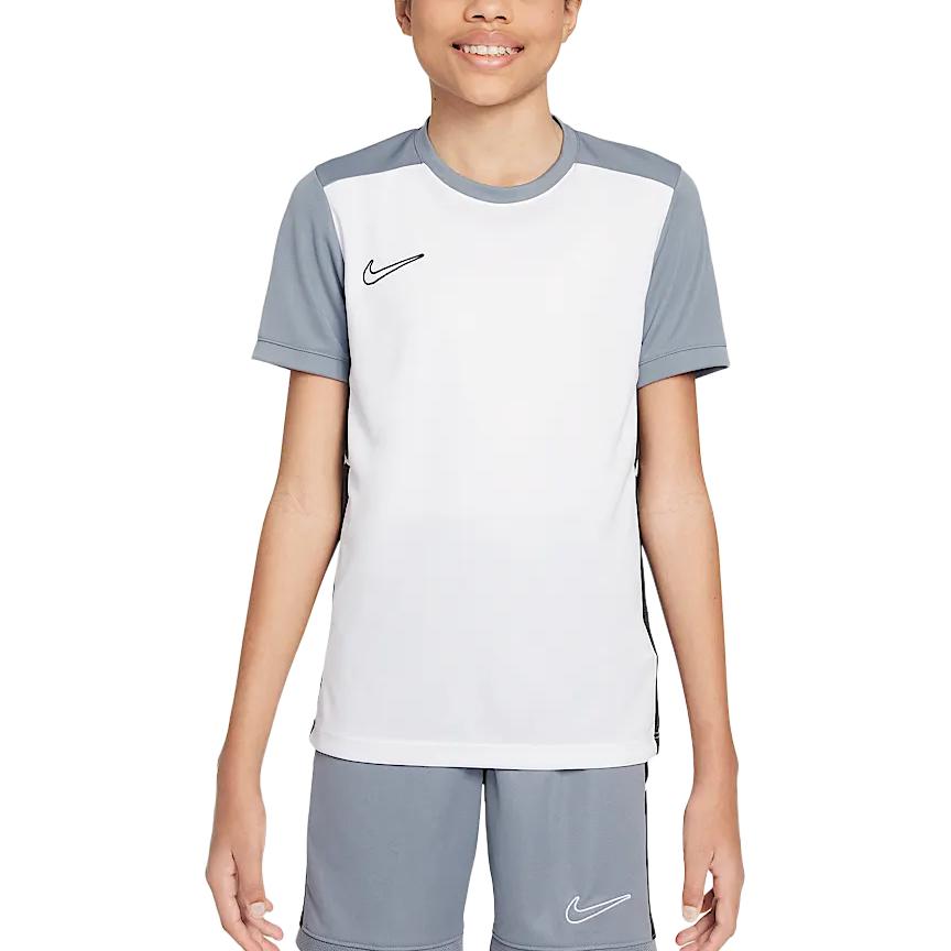 (Youth) Nike Dri-FIT Academy25 Youth Soccer Jersey Short Sleeve White/Black/Grey HJ3716-101
