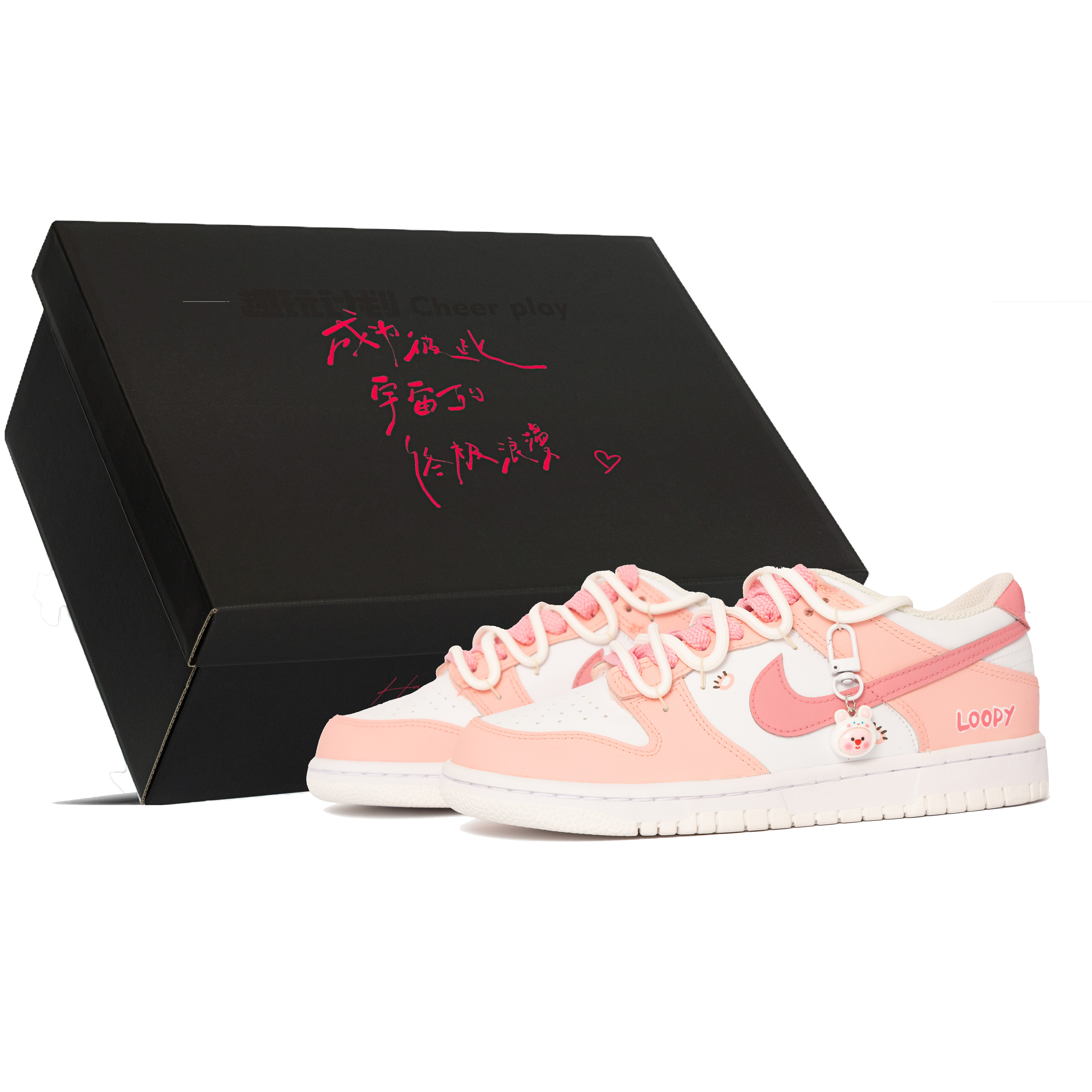 Buy (JR) 나이키 덩크 로우 "루피 핑크 화이트" (Nike Dunk Low "Loopy Pink White") DH9765-100(Team61-Loopy）
