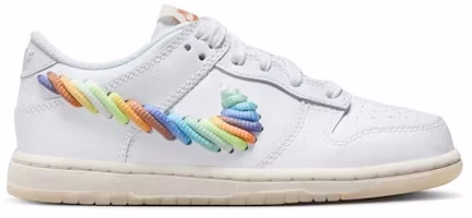 (Youth) Nike Dunk Low 'Rainbow Lace Swoosh' FN4862-100 (Youth) Nike Dunk Low 'Rainbow Lace Swoosh' FN4862-100