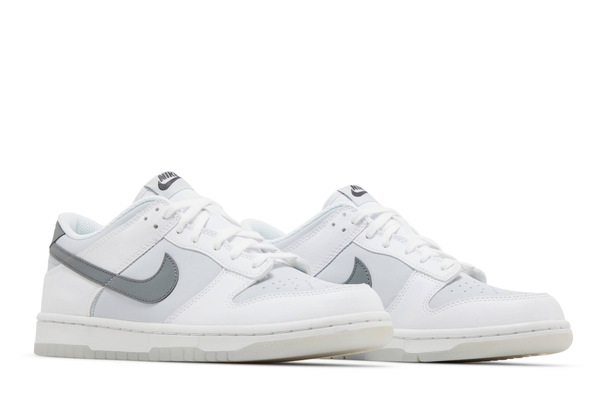 Cheap (JR) Nike Dunk Low 'Reflective Swoosh' - Swoosh Reflektif FV0365-100