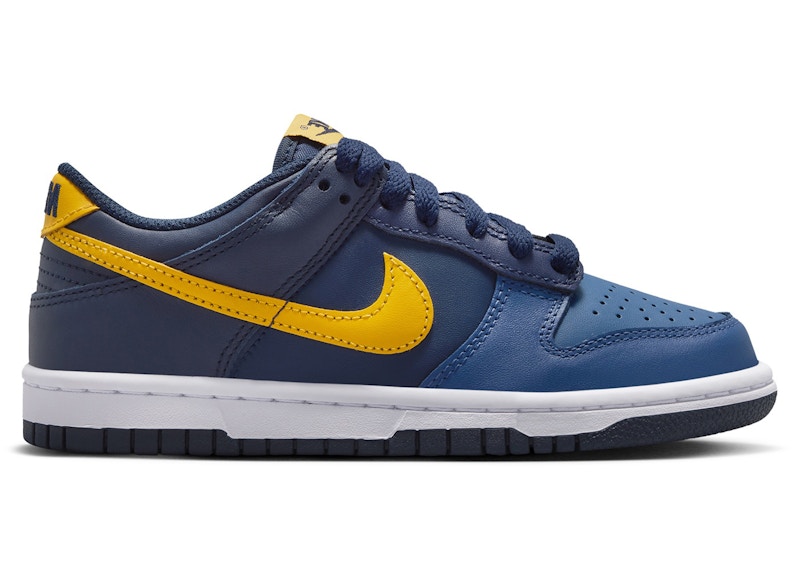 (Youth) Nike Dunk Low Midnight Navy Obsidian Maize FB9109-403