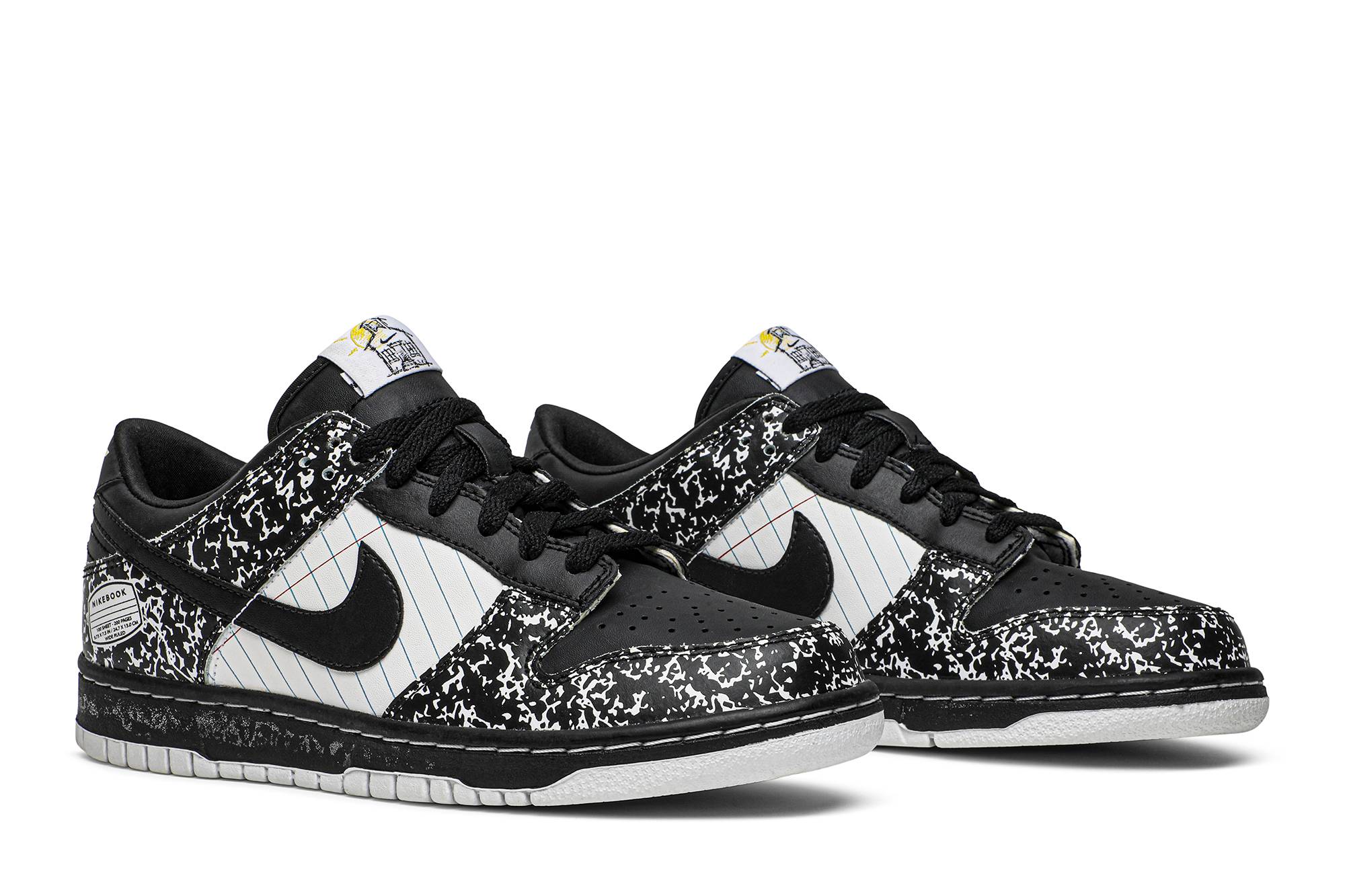 Cheap Nike Dunk Low Premium "Nikebook" 記事 低筒 板鞋 GS 黑白
