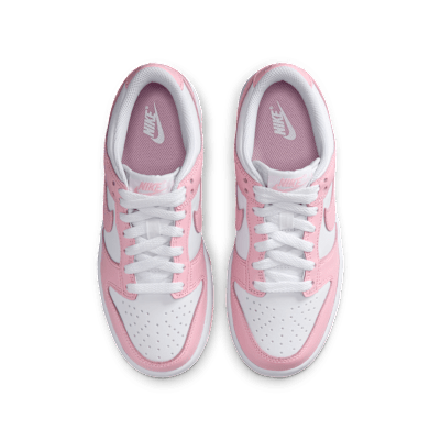 Shop (JR) ナイキ ダンク ロー ホワイト/ミディアムソフトピンク レディーススニーカー FB9109-125