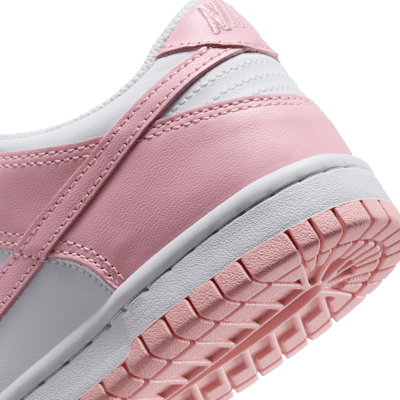 Cheap (JR) ナイキ ダンク ロー ホワイト/ミディアムソフトピンク レディーススニーカー FB9109-125