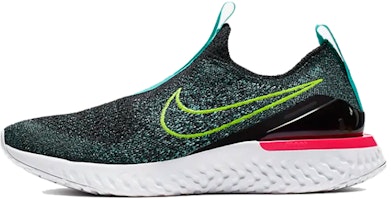 (Youth) Nike Epic Phantom React Flyknit 'Black Hyper Jade' BV1370-073 (Youth) Nike Epic Phantom React Flyknit 'Black Hyper Jade' BV1370-073