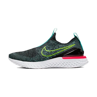 (Youth) Nike Epic Phantom React Flyknit 'Black Hyper Jade'