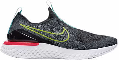 (Youth) Nike Epic Phantom React Flyknit 'Black Hyper Jade' BV1370-073 (Youth) Nike Epic Phantom React Flyknit 'Black Hyper Jade' BV1370-073