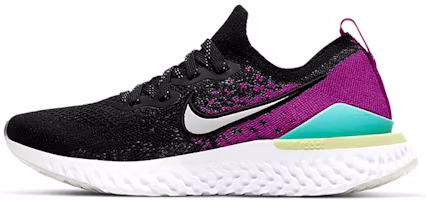 (Youth) Nike Epic React Flyknit 2 'Black Vivid Purple Aurora' AQ3243-008 (Youth) Nike Epic React Flyknit 2 'Black Vivid Purple Aurora' AQ3243-008