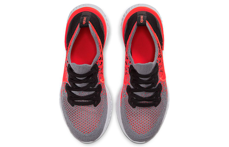 (Youth) Nike Epic React Flyknit 2 'Cool Grey Bright Crimson' 圖 4